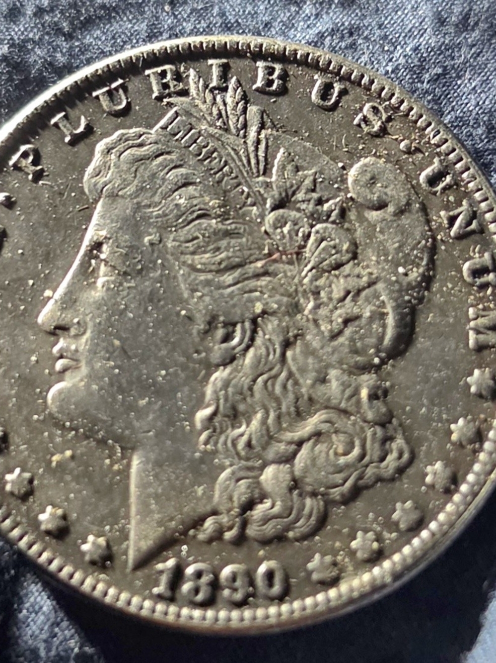 1890 Morgan  Coin - Classic Silver Tone